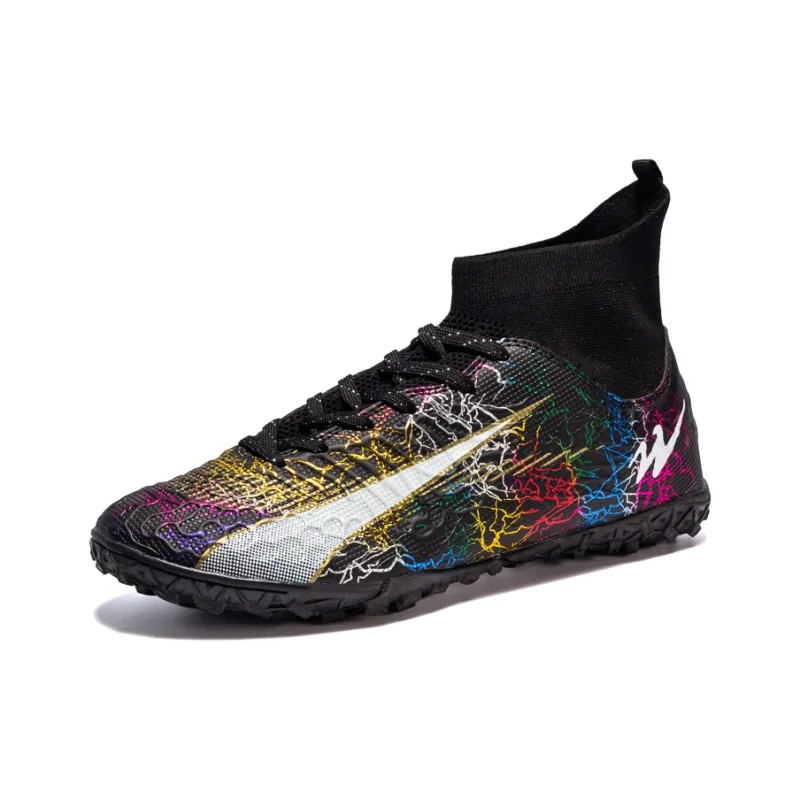 Binary TF Turf Cushioning Abrasion Resistant Lightweight Soccer Shoes Unisex Black-1