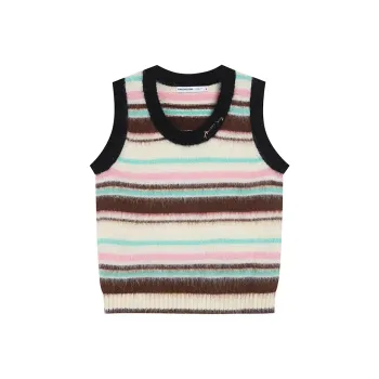 AMAZING SONG Tank Tops Women's Apricot Stripe