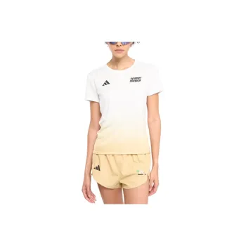 Adidas RunnerAdizero FW24 T-Shirt Women's White/Yellow