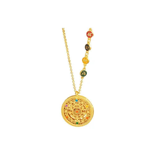 Royal Dragon Mirror S925 Silver Necklaces Women's