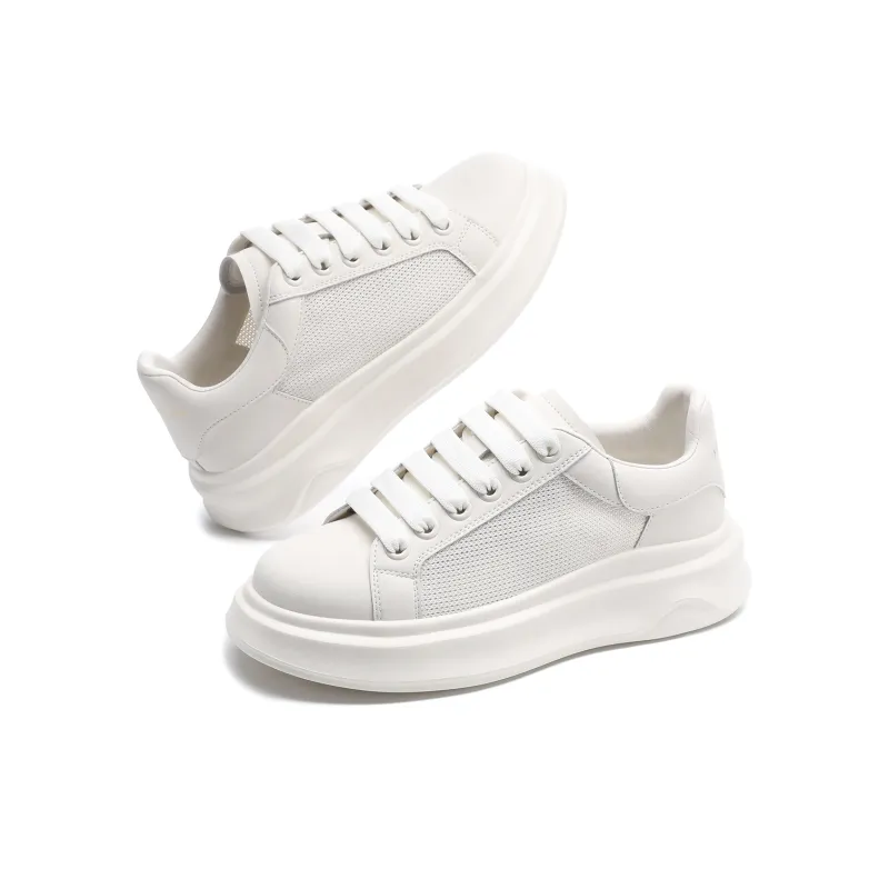 15 MINS Low Top Skateboard Shoes Women's White-2