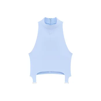 COURREGES Suspenders Tank Top 'Sky'