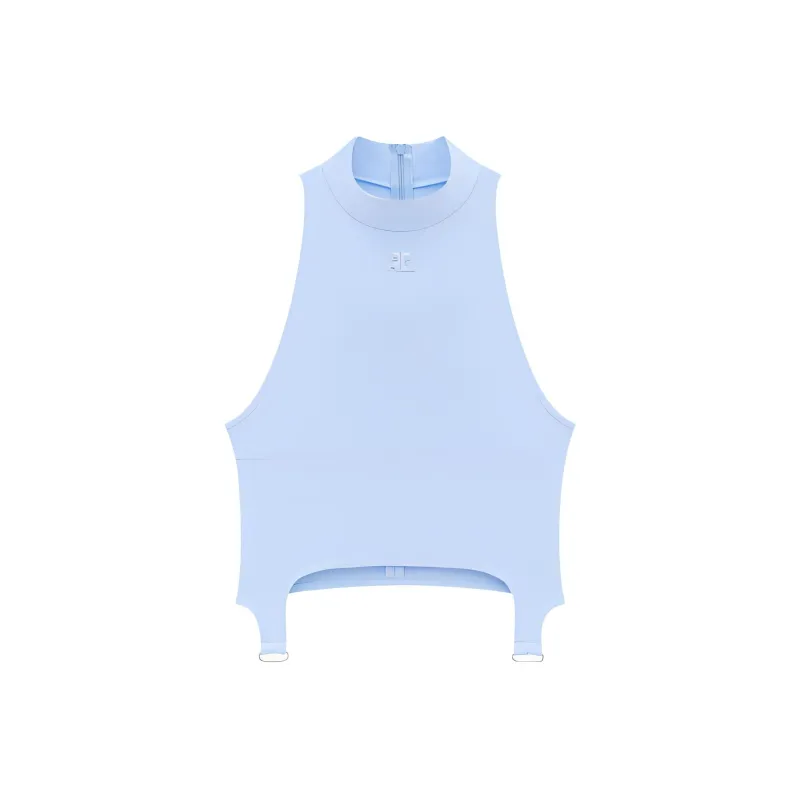 Courrèges Suspenders Tank Top 'Sky'-0