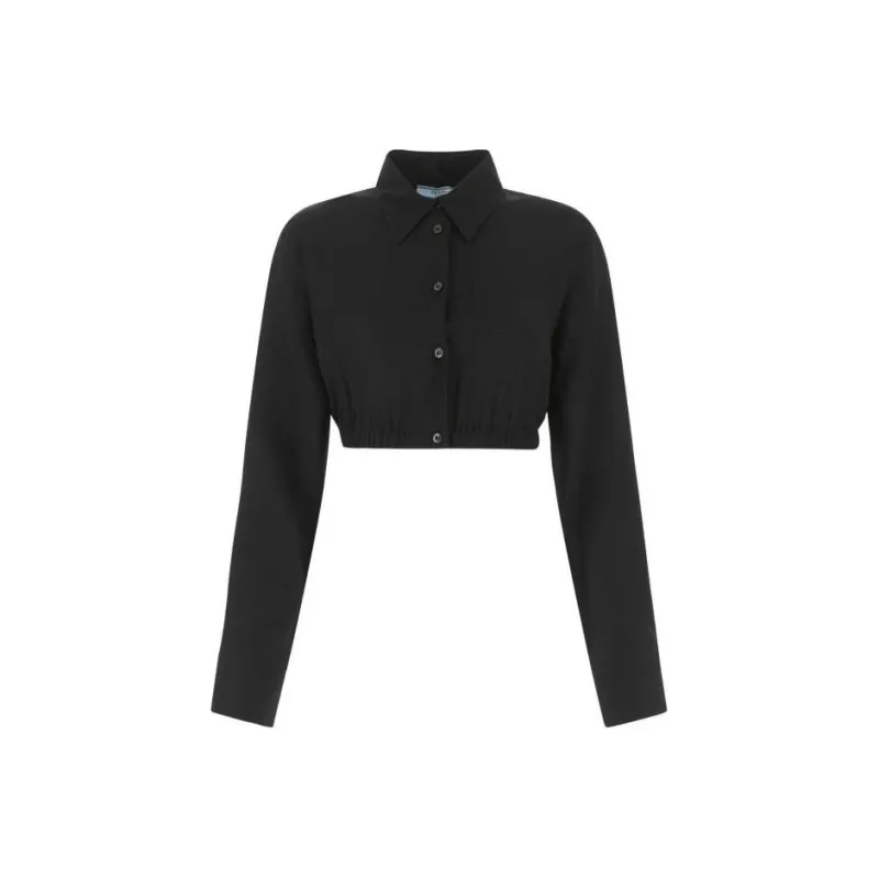PRADA Crop Tops Women's Black-0