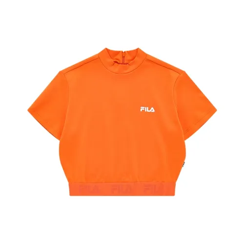 FILA FUSION Crop Tops Women's Persimmon Orange