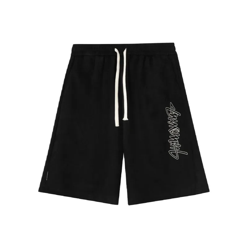 Suamoment Loose Fit Five Button Sports Casual Shorts Unisex-8