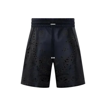 AMIRI Bandana Leather Shorts
