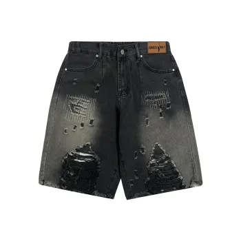 CHARLIE GOLF Denim Shorts Unisex Black