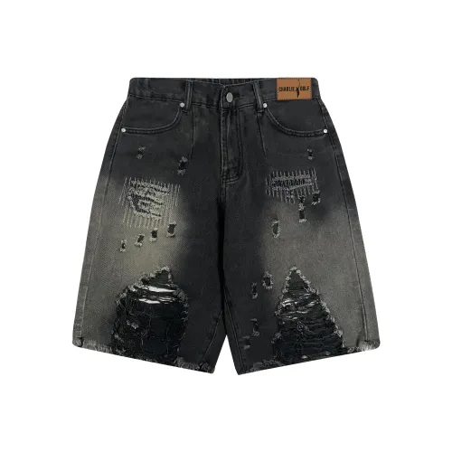 CHARLIE GOLF Denim Shorts Unisex Black