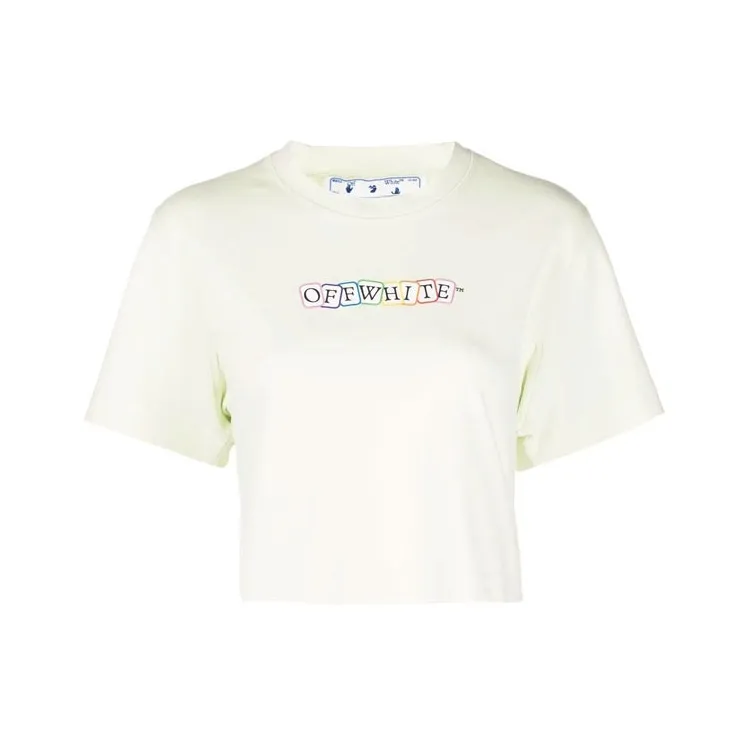 OFF-WHITE SS21 Crop Tops Women's Beige Yellow-0