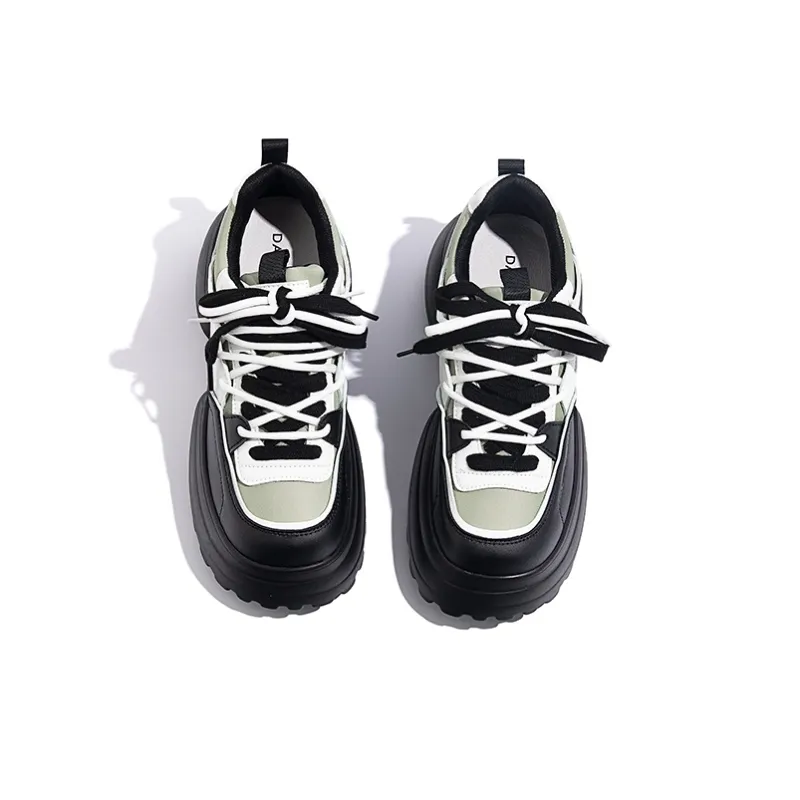 DAPHNE Shock Absorbers With Slip Resistant And Abrasion Resistant Properties Low Top Chunky Sneakers Women's-8