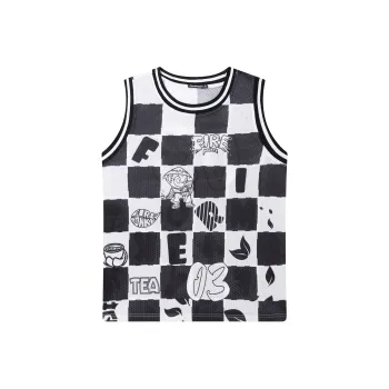 FireMonkey Basketball Jerseys Unisex Black White