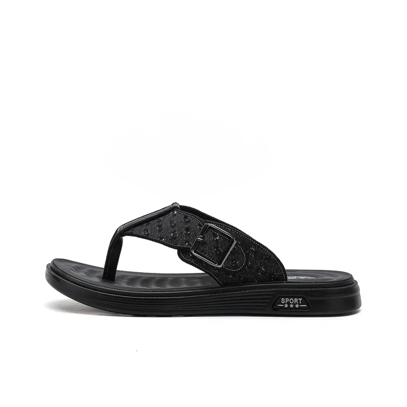 Shiozawa Rubber Sole Stitching Quick Dry Flip Flops Men's-0