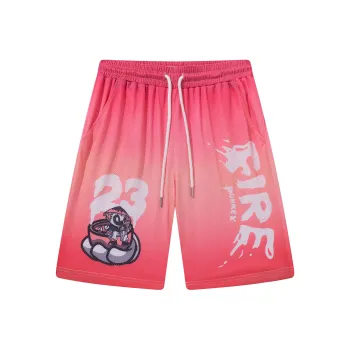 FireMonkey Basketball Shorts Unisex Rose Red