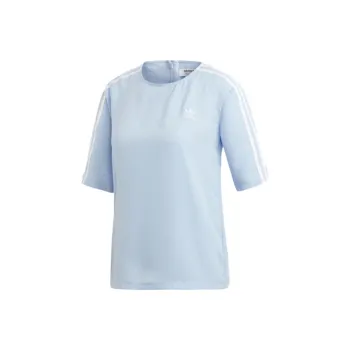 Adidas Originals Set in Sleeve T Shirt Women's Light Blue