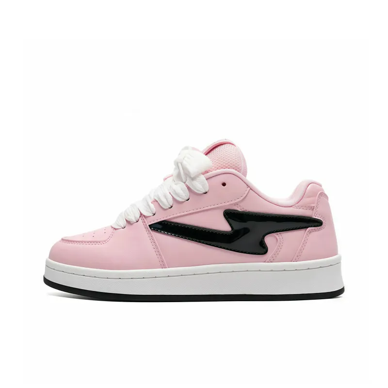 Boldi Kuki Non slip Lightweight Low Top Skateboard Shoes Women's Pink-3