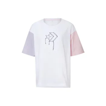 Converse KICKS CREW Drop Shoulder Sleeve T Shirt Women's White