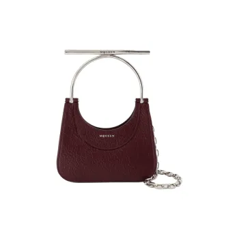 Alexander McQueen Sheepskin One Shoulder Handbag Mini Women's Red
