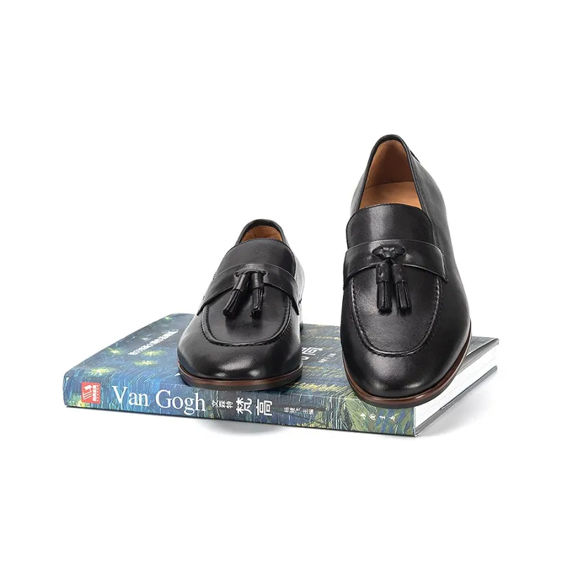 Devanro Loafers Men Black-9