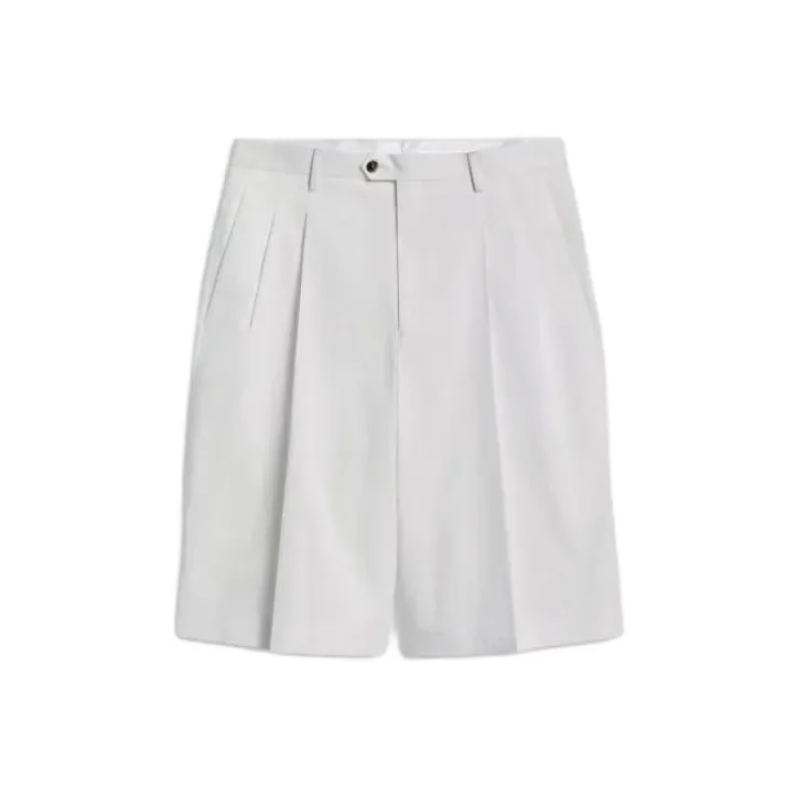 LARDINI Bermuda Comfort Corto In Cotone Satin Stretch Casual Shorts Men's White-0