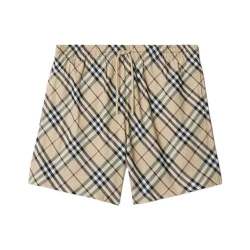 Burberry Elasticated Waistband Checked Swim Shorts