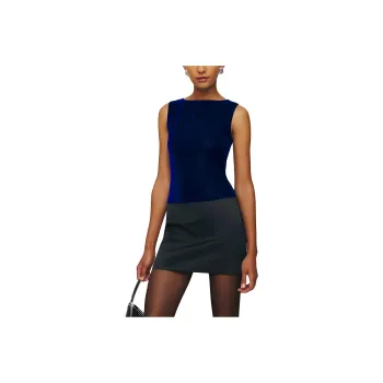 Reformation Tank Tops Women's Cobalt Velvet/Cobalt