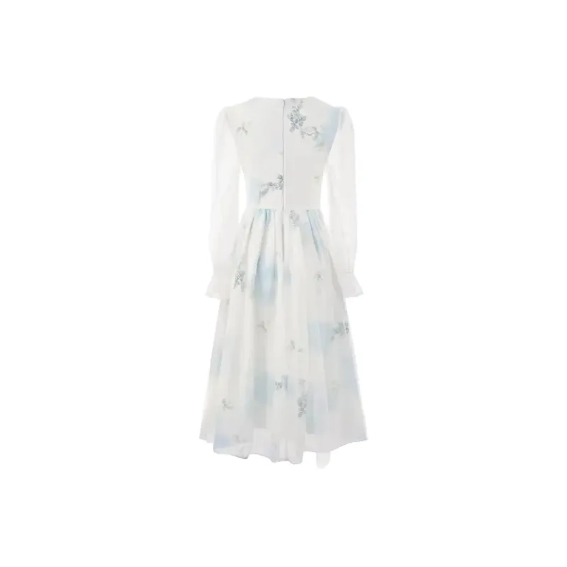 TENNE GIRL Long Sleeved Dress Women's Blue-1