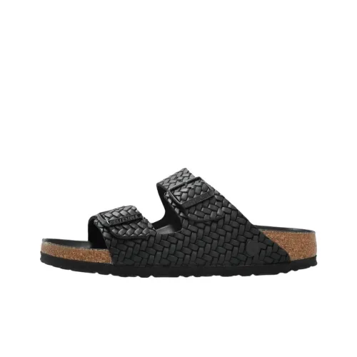 Birkenstock Arizona Rubber Sole Slip Resistant Slide Slippers Women's Black Regular Loose Fit