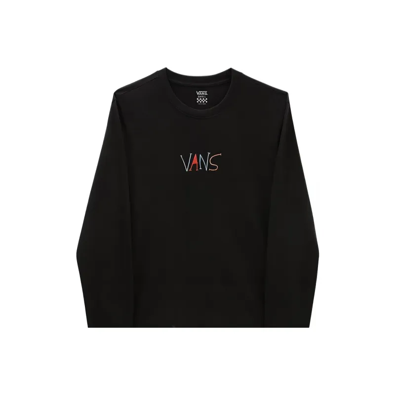 Vans Set in Sleeve T Shirt Women's Black-0