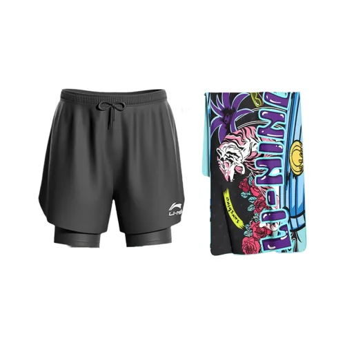 LINING Men's Swimwear Men Swim Shorts+Beach Towel