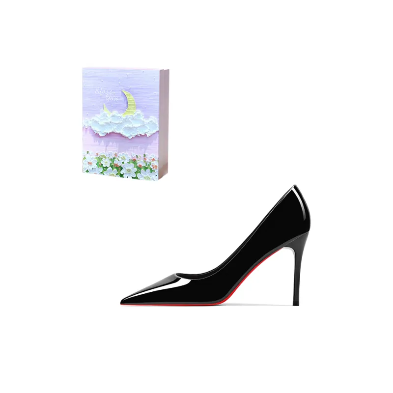 ROBINHOOD Castle Exclusive 3D Box Slim Heel High Heels Women's-9