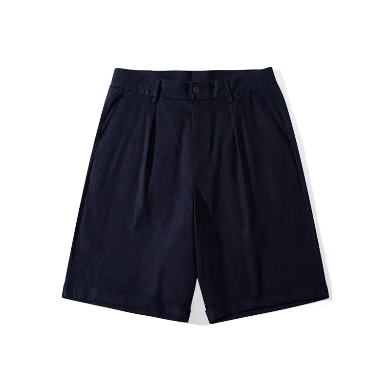 JIPIAO Casual Shorts Unisex Navy Blue-0