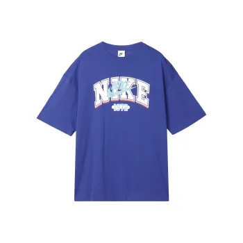 Nike Drop Shoulder Sleeve T Shirt Women's Fitness Blue