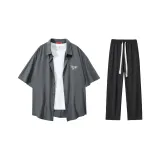 Top Gray+Pants Black