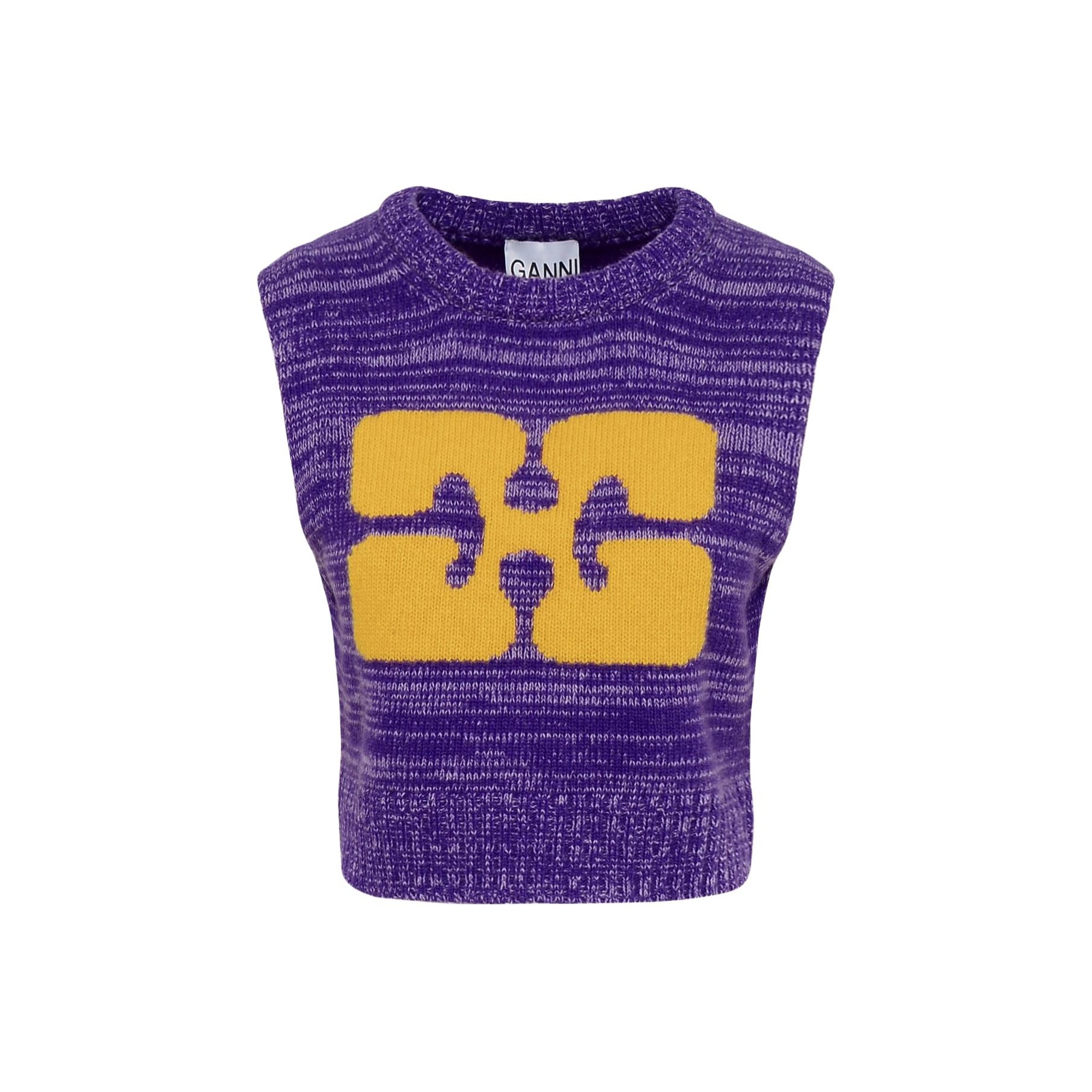 GANNI Graphic Cropped Vest 'Purple' - POIZON
