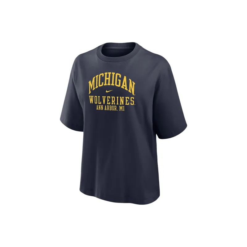 Nike Michigan Women's Nike College Boxy T Shirt-0