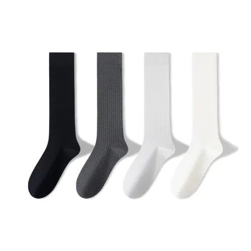 MIIOW Knee High Socks Women's 4 Pack Mixed Color