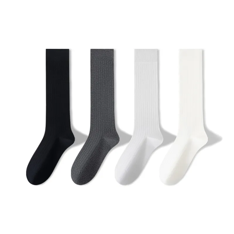 MIIOW Knee High Socks Women's 4 Pack Mixed Color-0