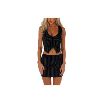 Tiger Mist MADISON VEST Tank Tops Women's Pinstripe