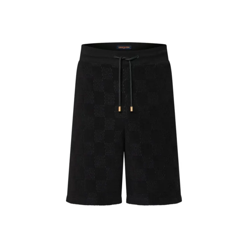 LOUIS VUITTON Damier French Terry Cotton Shorts-0