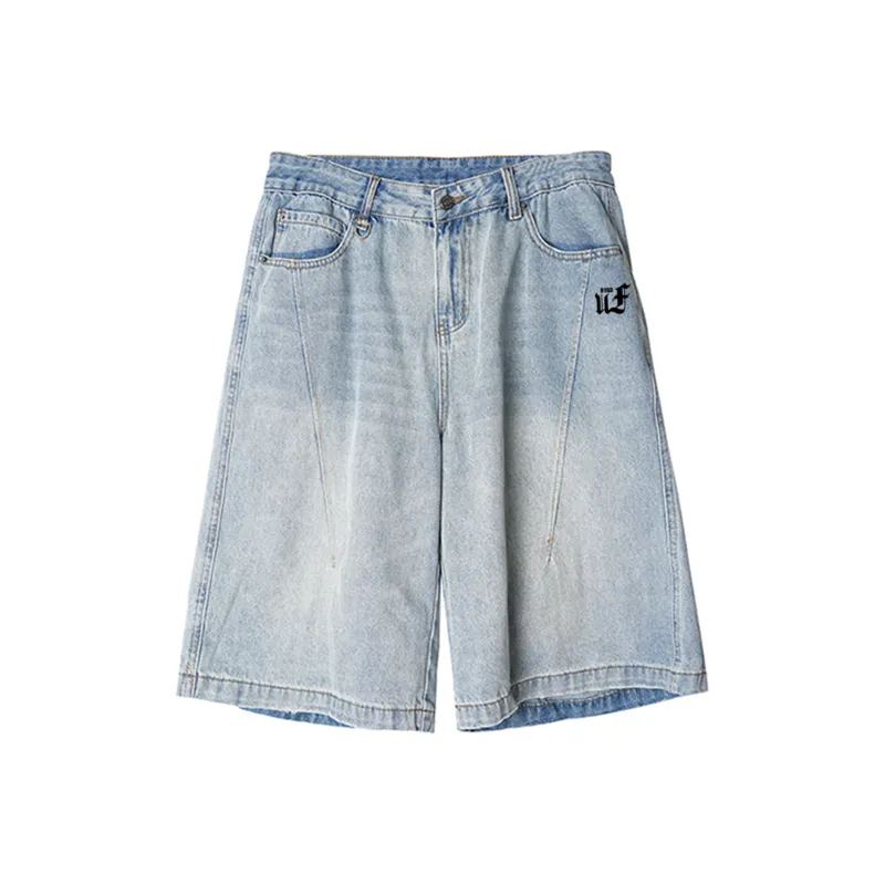 UF9193 Denim Shorts Unisex-4