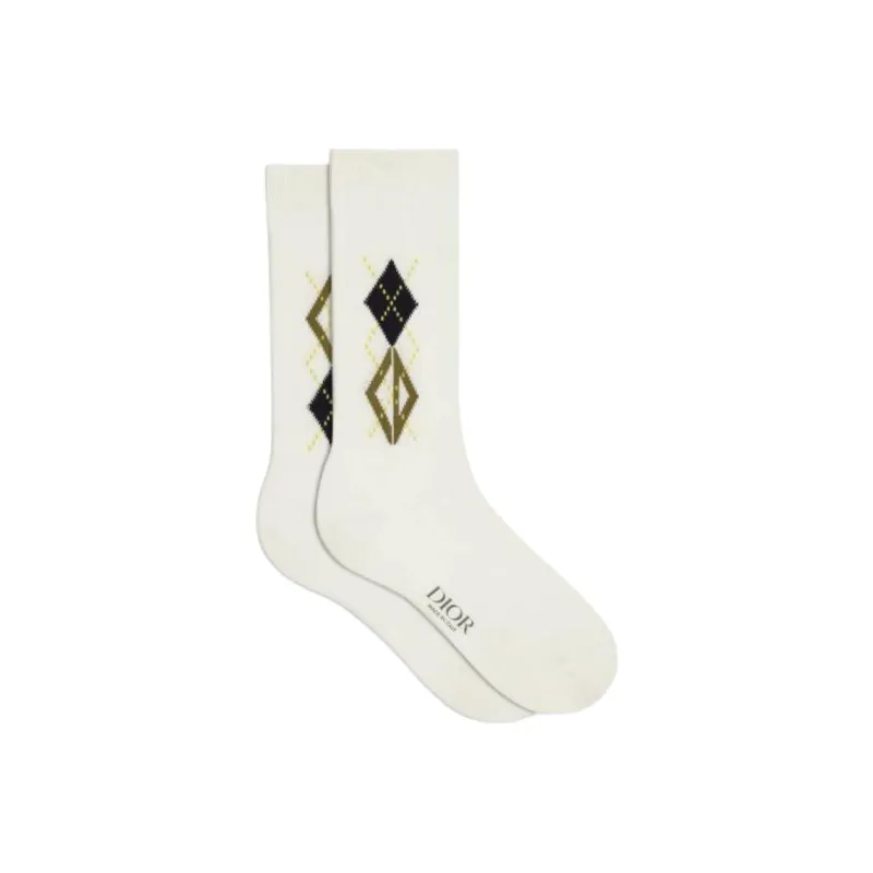 DIOR Mid Calf Socks Unisex 3 Pack-3