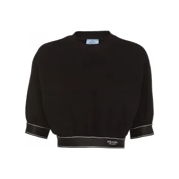 PRADA Crop Tops Women's Black