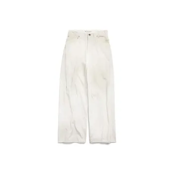 Balenciaga Casual Pants Loose Fit Men's White