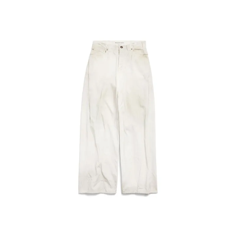 Balenciaga Casual Pants Loose Fit Men's White-0
