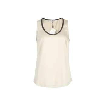 Brunello Cucinelli Scoop Neck Silk Tank