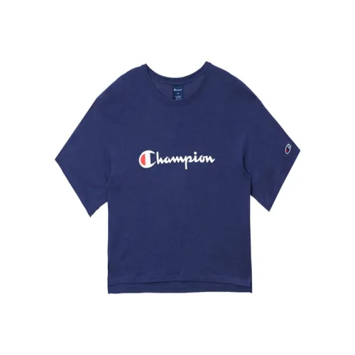 Champion T Shirt Japan Version Women's Navy Blue