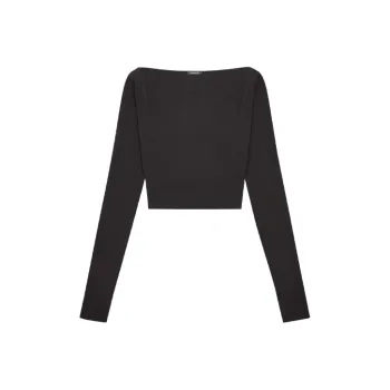 VERSACE Crop Tops Women's Black