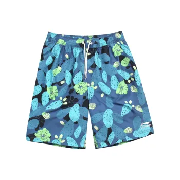 LiNing Beach Shorts Men's Ash Gray With Floral Pattern