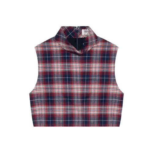 CELINE Crop Tops Women's Blue